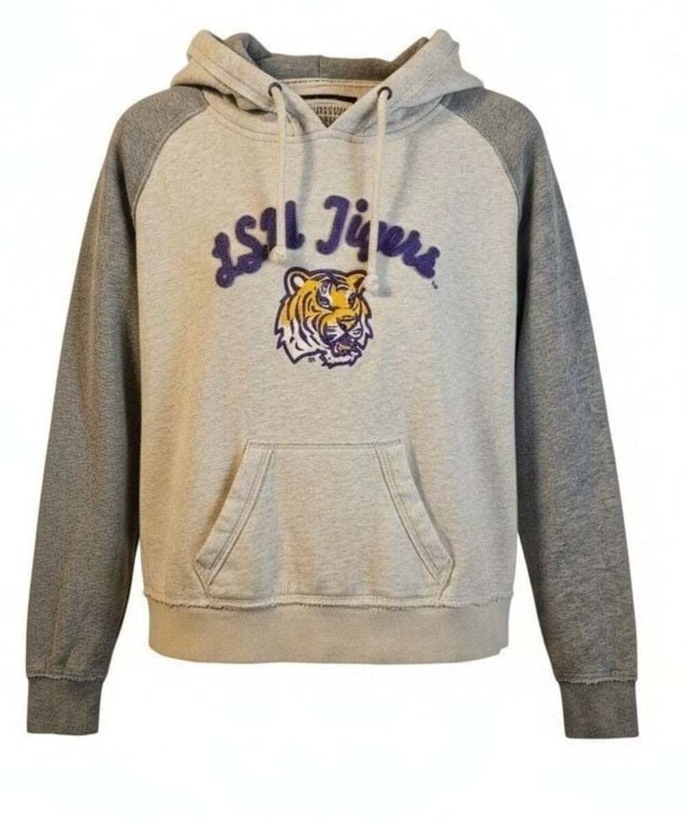 Colosseum Athletics LSU Tigers Raglan Long Sleeve Pullover‎ Hoodie